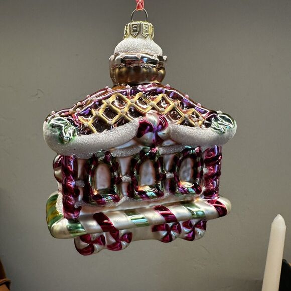 Fitz And Floyd Candylane Train Caboose Glass Christmas Ornament - Picture 2 of 9